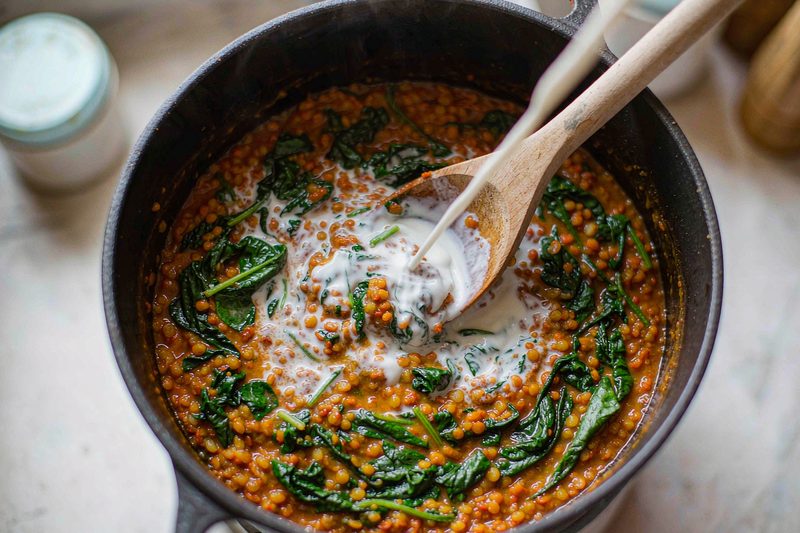 Red Lentil Coconut Curry in One Pot: step 2 - Soften the onion properly